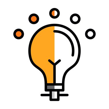 Ampul simgesi web basit illüstrasyon