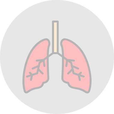 akciğerler web simgesi basit illüstrasyon 