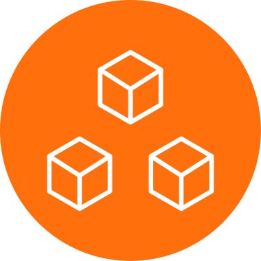 üç küp web simgesi, illüstrasyon vektörü 