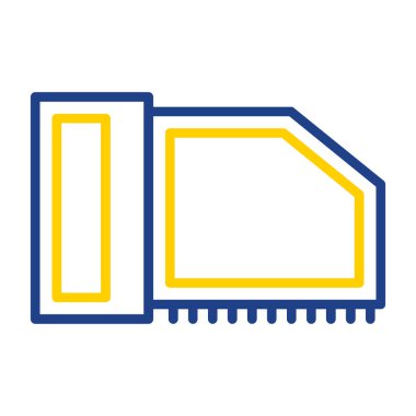 Demir testeresi. Web basit simgesi illüstrasyonu