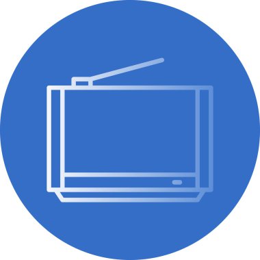 televizyon web simgesi vektör illüstrasyonu