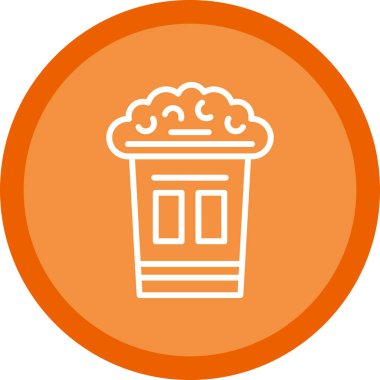 Patlamış mısır kovası. Web simgesi basit illüstrasyon