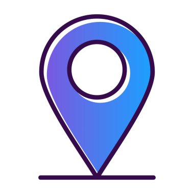 konum pin simgesi vektör illüstrasyonu 