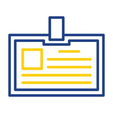 Kimlik kartı. Web simgesi basit illüstrasyon 