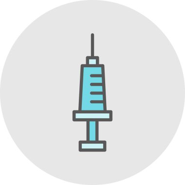 Şırınga. Web simgesi basit illüstrasyon                