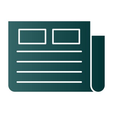 gazete simgesi, vektör illüstrasyonu basit tasarım