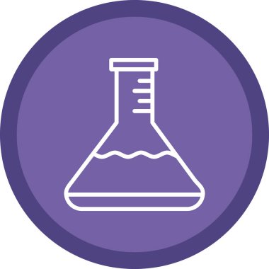 Laboratuvar cam şişe izole edilmiş vektör illüstrasyon grafik tasarımı                      