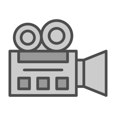 Video kamera. Web simgesi basit illüstrasyon
