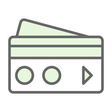 Banka Kart simgesi vektör illüstrasyonu 