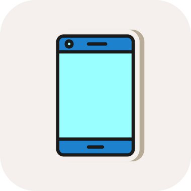 Akıllı telefon simgesinin vektör illüstrasyonu 