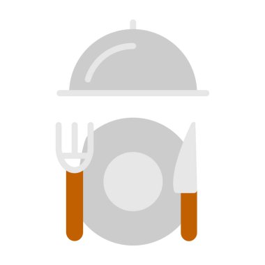 Gıda ve restoran web simgesi vektör illüstrasyonu