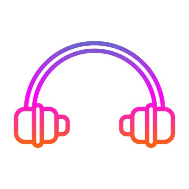 kulaklık simgesi, vektör illüstrasyonu basit tasarım