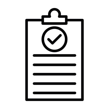 Kontrol listesi simgesi vektör illüstrasyonu