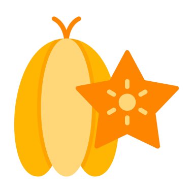 starfruit ikon vektör illüstrasyonu