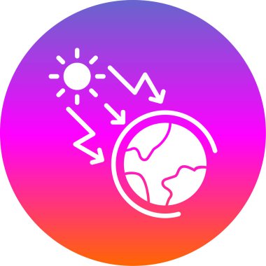 Sera etkisi web simgesi vektör illüstrasyonu