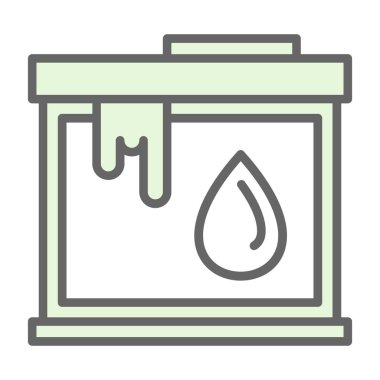 Yağ tankı ve damla vektör çizimi