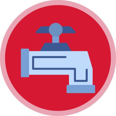 Musluk ikonu. Web illüstrasyonu