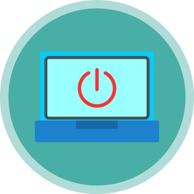 Bilgisayar. Web simgesi basit illüstrasyon