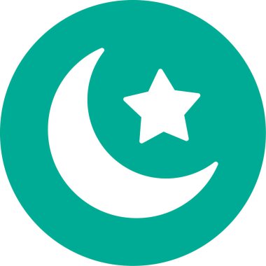 Ay simgesi, vektör illüstrasyonu basit tasarım