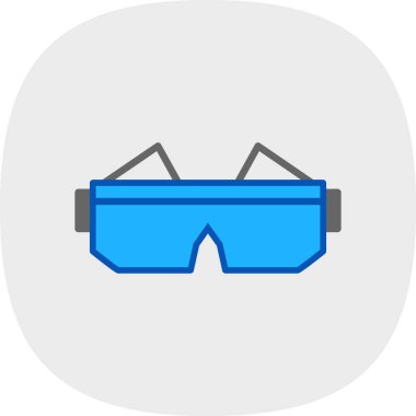 Gözlük. Web simgesi basit illüstrasyon 