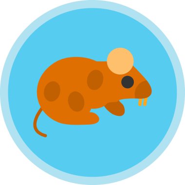 Sıçan! Web simgesi basit illüstrasyon 