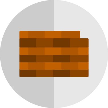 Tuğlalar inşaat simgesini düz biçimde inşa eder