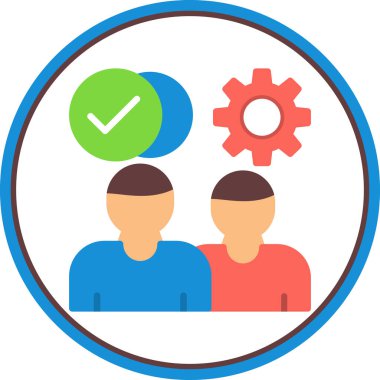 Takım çalışması web simgesi vektör çizimi