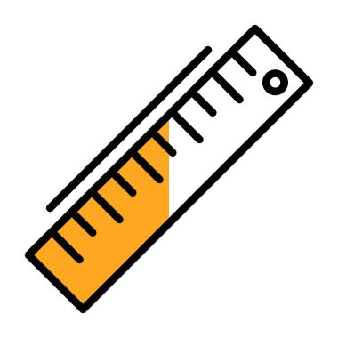 ruler icon, vector illustration simple design