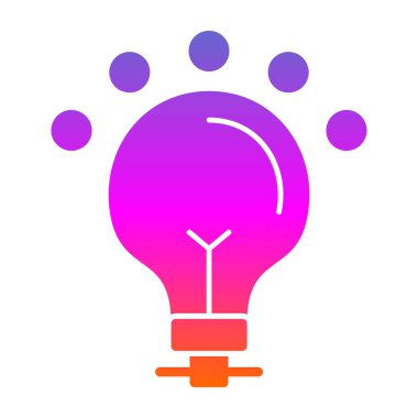 Ampul simgesi web basit illüstrasyon