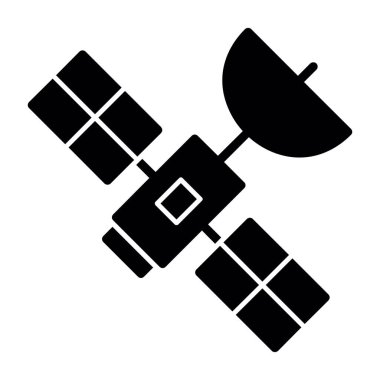 Beyaz arka plan üzerinde izole uydu simgesi