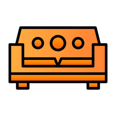 Kanepe. Web simgesi basit tasarım