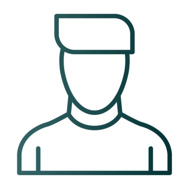 adam düz simge vektör çizim 