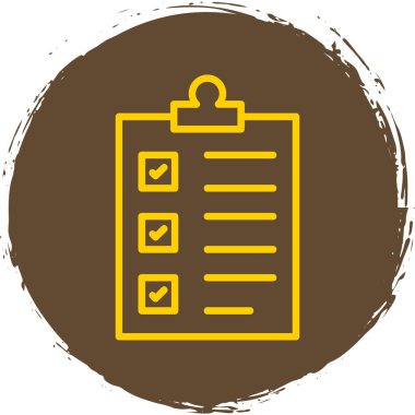 Kontrol listesi simgesi vektör illüstrasyonu