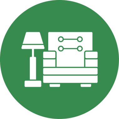 kanepe ikonu vektör illüstrasyonu