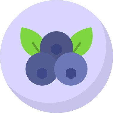 Yabanmersini yassı ikonu. vektör illüstrasyonu 