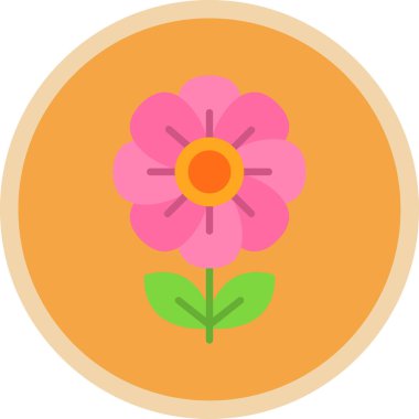 Çiçek. Web simgesi basit illüstrasyon