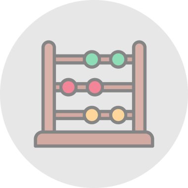 abacus web simgesi vektör illüstrasyonu