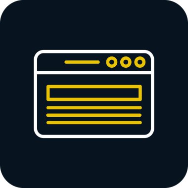 Web sayfası simgesi, vektör illüstrasyonu 