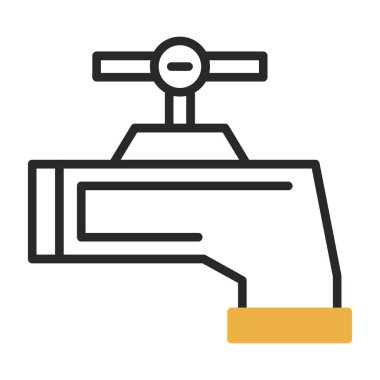 Musluk ikonu. Web illüstrasyonu