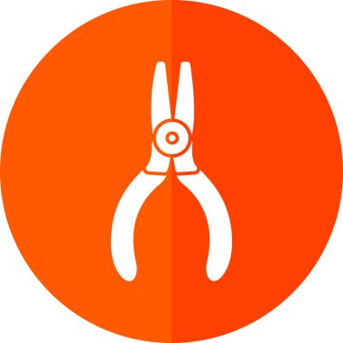 İğne burun pensesi ikon vektör illüstrasyonunu yuvarla