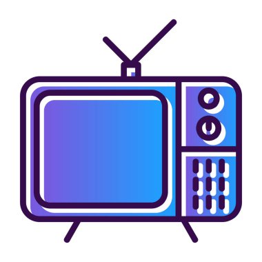 televizyon web simgesi vektör illüstrasyonu