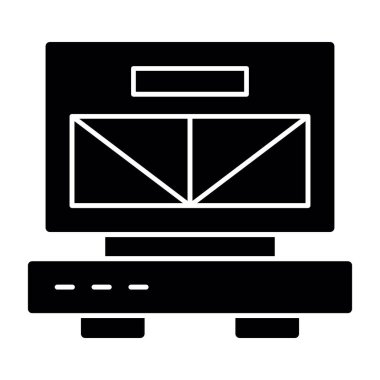 Dizüstü bilgisayar simgesi vektör çizimi