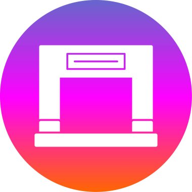 şömine simgesi vektör illüstrasyonu