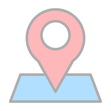 konum pin simgesi, vektör illüstrasyonu 