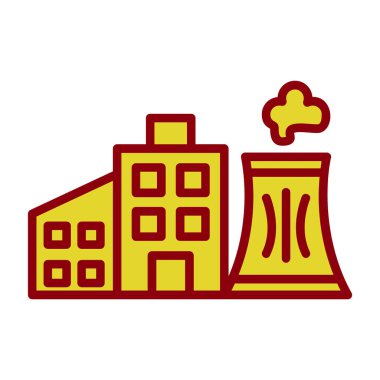 Fabrika ikonu. vektör illüstrasyonu