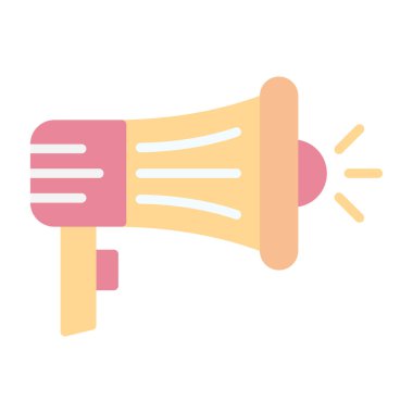 Megafon ikonu vektör illüstrasyonu