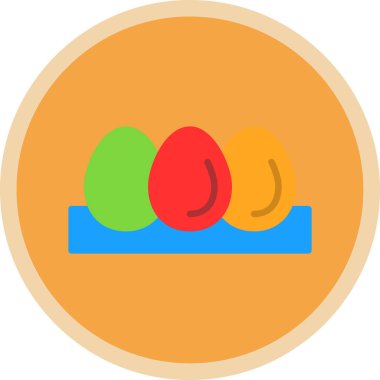 Tavuk yumurtası. Web simgesi basit illüstrasyon