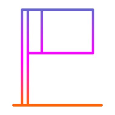 Bayrak simgesinin vektör illüstrasyonu 