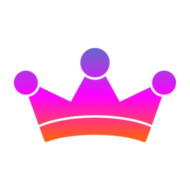 taç düz vektör simgesi 