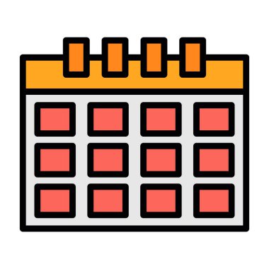 basit takvim simgesini, vektör çizim